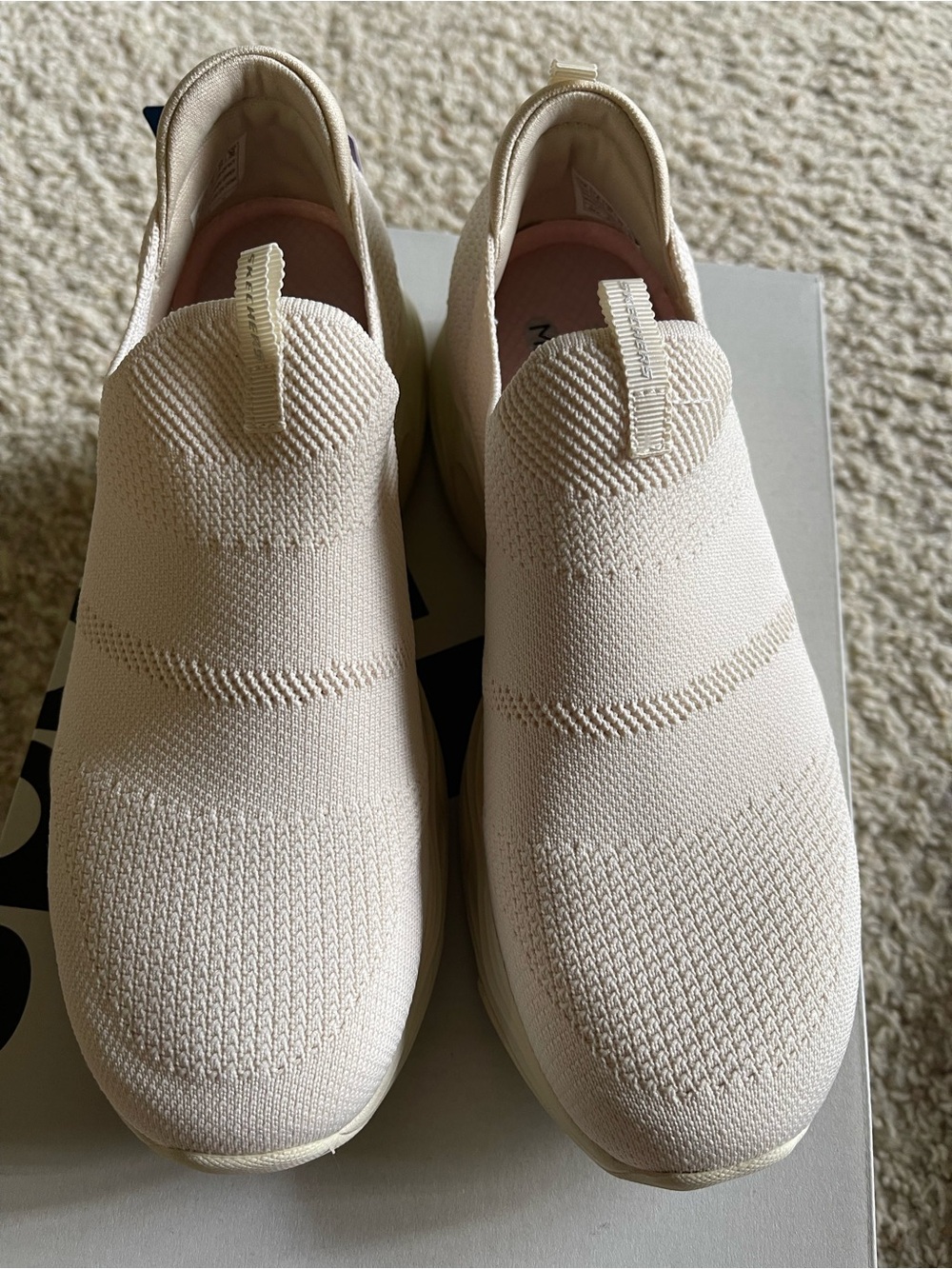 Skechers Women's Slip-On Knit Sneakers in Cream